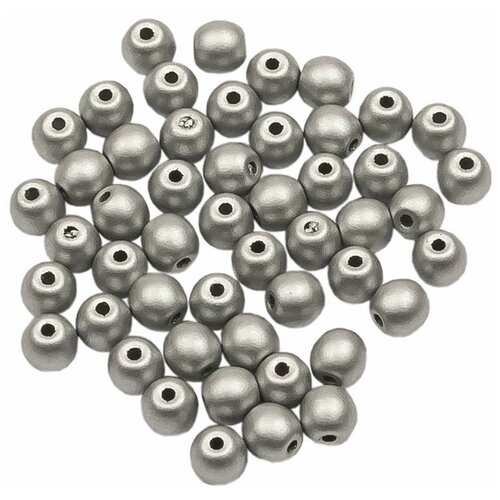 Стеклянные чешские бусины, круглые, Round Beads, 3 мм, цвет Alabaster Metallic Silver, 50 шт. 30pcs tibetan silver gold silver plated round white acrylic beads charms pendants 7x10 5mm