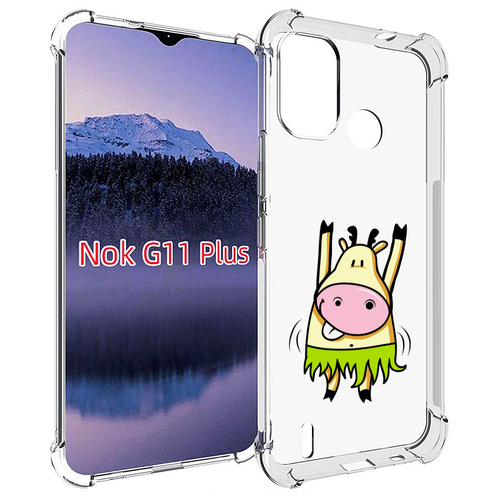 Чехол MyPads Веселая корова для Nokia G11 Plus задняя-панель-накладка-бампер