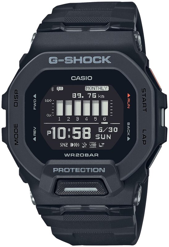 Наручные часы CASIO G-Shock GBD-200-1, черный, серый