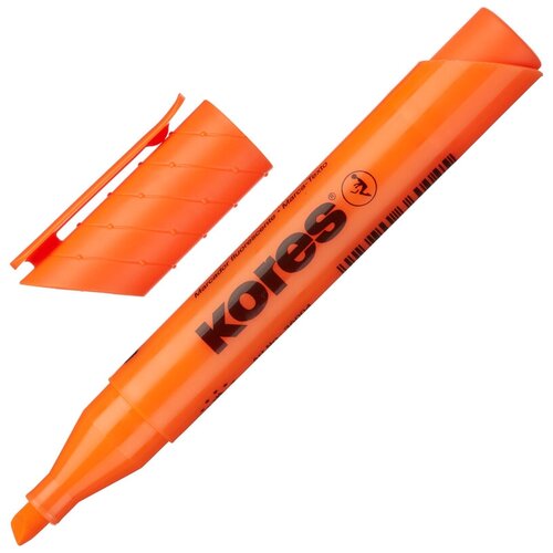 Маркер текстовыделитель KORES 1-4 мм оранжевый 36004