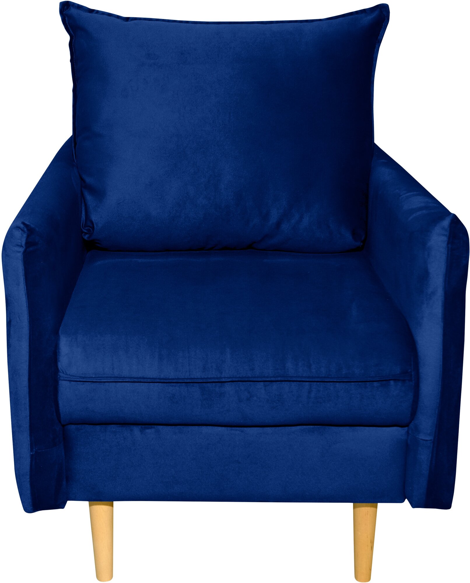 Кресло мягкое с подлокотниками Фьорд синее, 74х98х107 см
