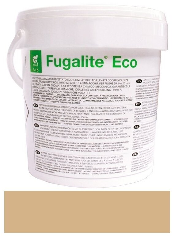 Затирка для плитки двухкомпонентная на эпоксидной основе Kerakoll Fugalite Eco (3кг) 09 Caramel