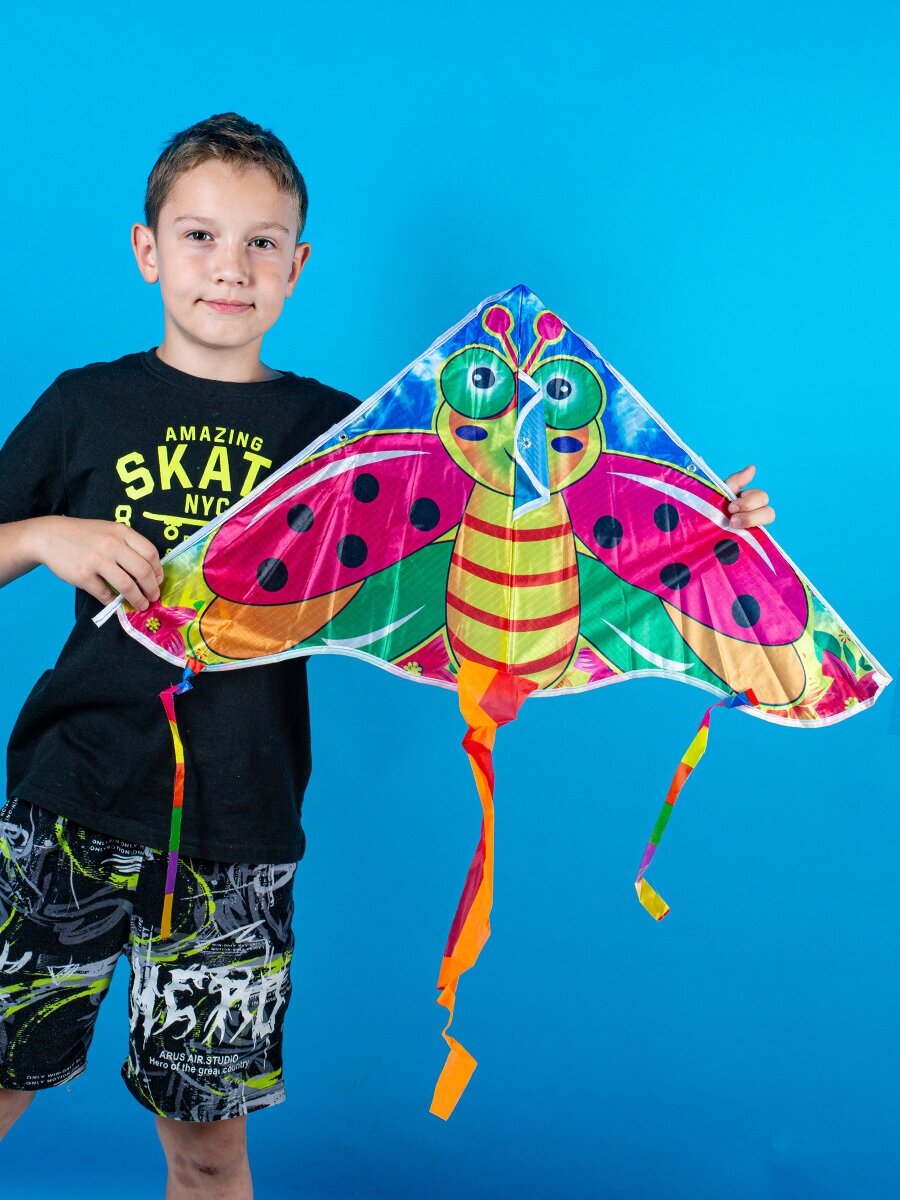 Воздушный змей Пчелка 80 см большой детский и взрослый