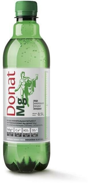 Вода минеральная Donat Mg лечебная газированная 0.5 л — фото 1