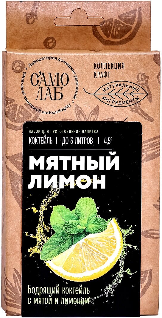 фото Мятный Лимон. Коктейль. Набор для приготовления напитка.