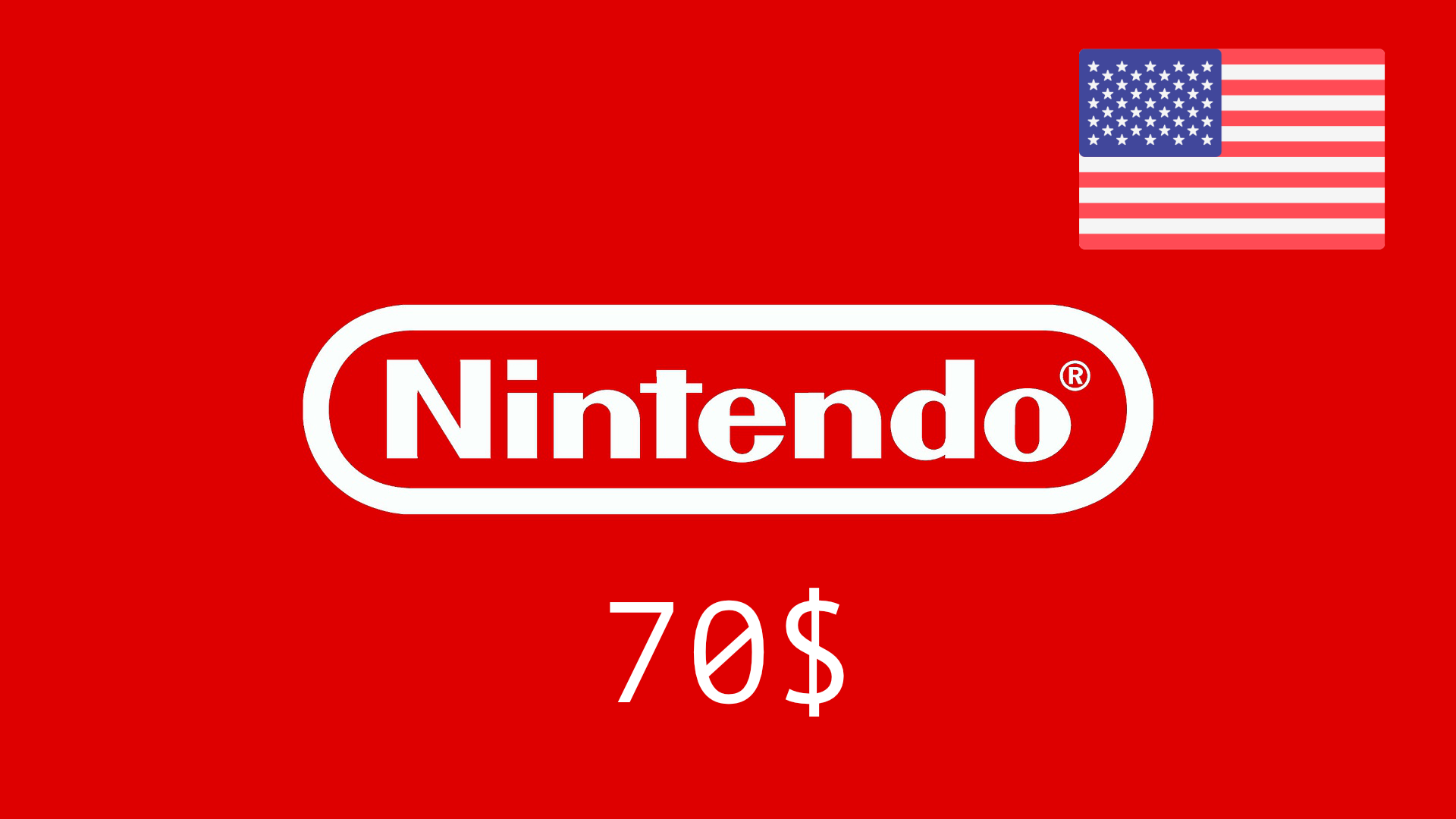 Карта пополнения Nintendo eShop (США) - 70$