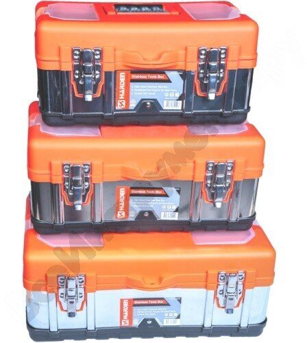 Ящик с органайзером Harden 520228, 45x24.5x19 см, серебристый/оранжевый - фотография № 4