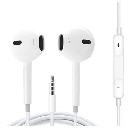 Наушники проводные с Микрофоном GQbox Проводные Вкладыши Jack 35 Гарнитура для Айфон и Андроид Белые 21900₽