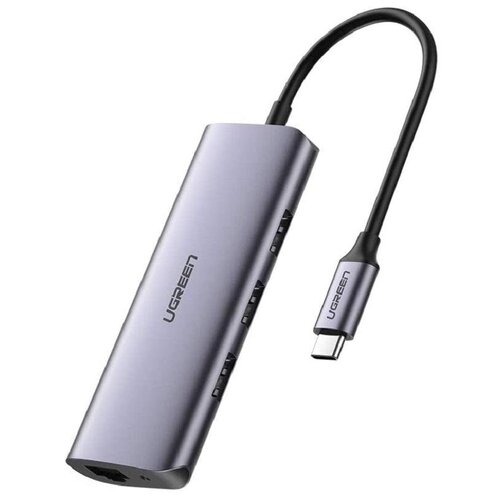 UGREEN. USB концентратор 4 в 1 (хаб), 3 x USB 3.0, RJ45 (60718)