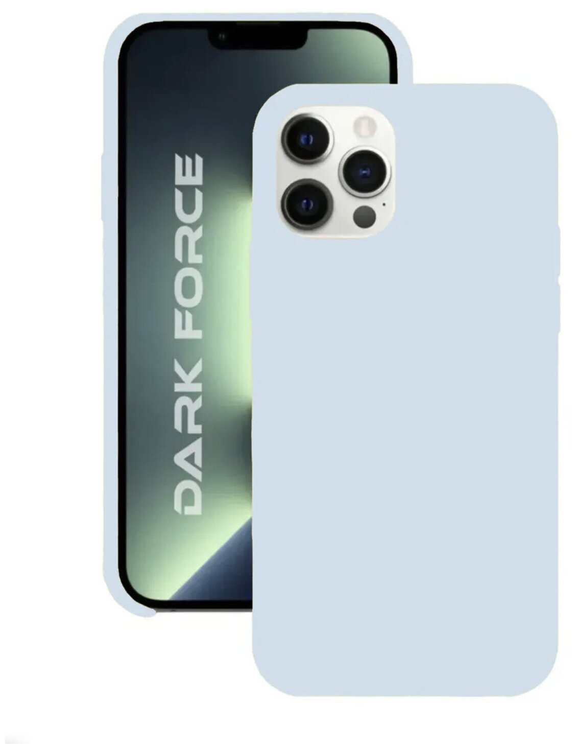 Силиконовый чехол для Apple iPhone 12 / Apple iPhone 12 Pro / Silicone Case на Айфон с бархатистым покрытием внутри, Небесно-голубой