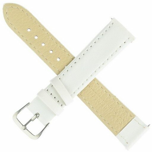 фото Ремешок для часов 18 мм, натуральная кожа, l-20 см, белый