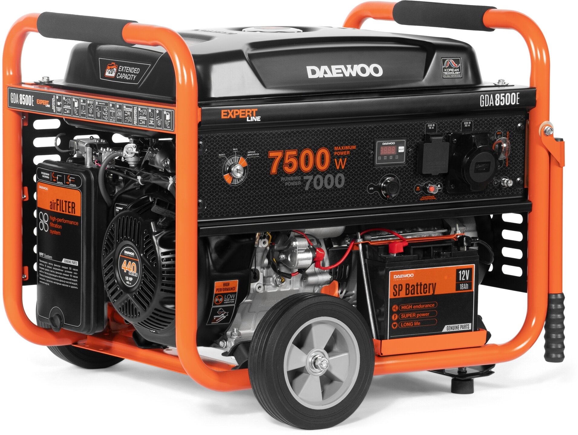 Электрический генератор и электростанция Daewoo Power Products GDA 8500 E