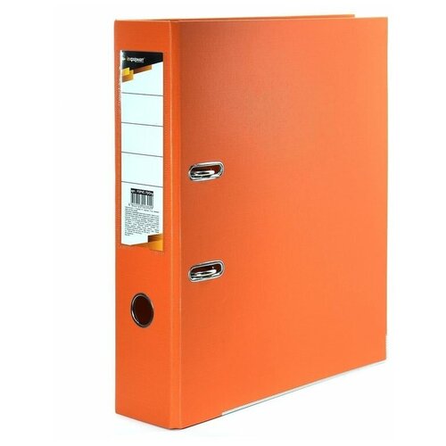 Папка с арочным механизмом inформат (75мм, А4, картон/двухсторонее покрытие пвх) оранжевая, 10шт.