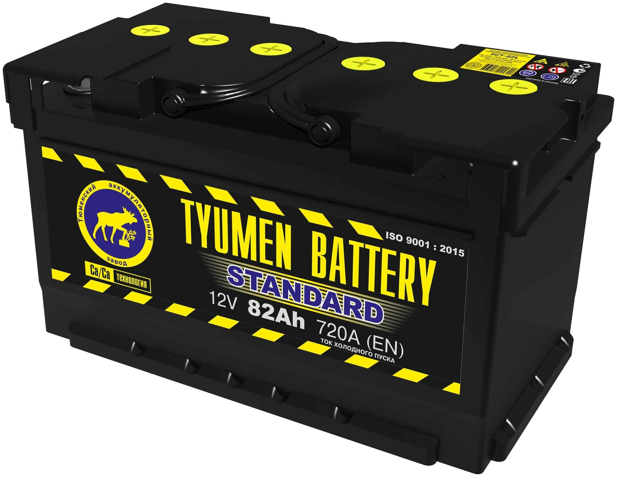 Аккумулятор автомобильный TYUMEN BATTERY STANDARD 6СТ-82 обр. 315x175x175