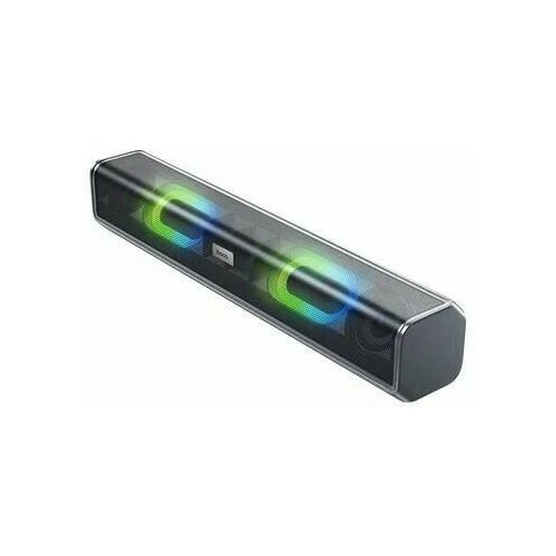 Портативная колонка HOCO BS49,1800 mAh, USB/AUX/TF card/Bluetooth 5.1/FM/RGB, Черный