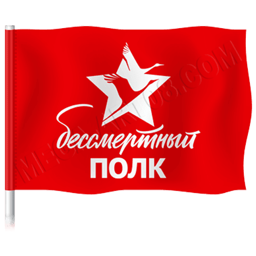 Флаг «Бессмертный полк» / 90x135 см. памятный значок организатору акции бессмертный полк