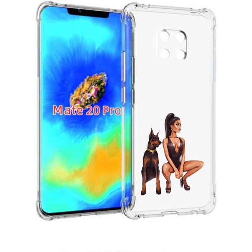 Чехол задняя панель накладка бампер MyPads Борзая-девушка для Huawei Mate 20 Pro/Mate 20 RS 6.39