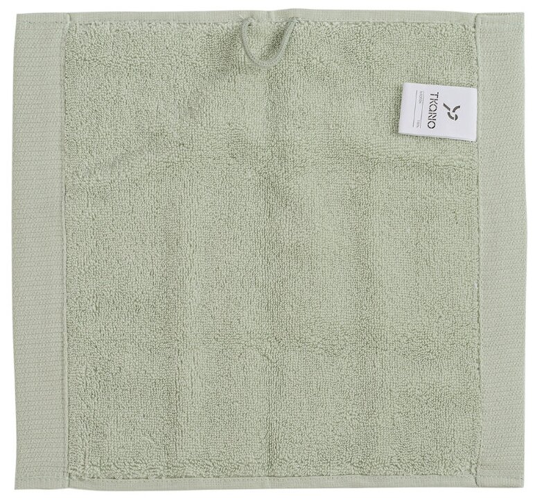Полотенце для лица мятного цвета из коллекции Essential, 30х30 см - фотография № 10