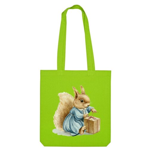 Сумка шоппер Us Basic, зеленый сумка белка с подарком бежевый