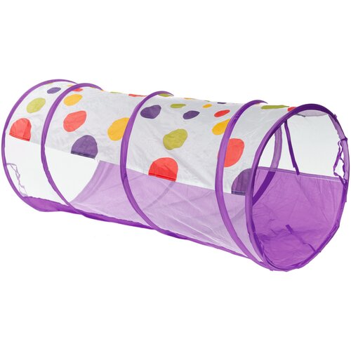 Палатка детская Тоннель Игрокат Червячок бело-фиолетовый, вигвам детский