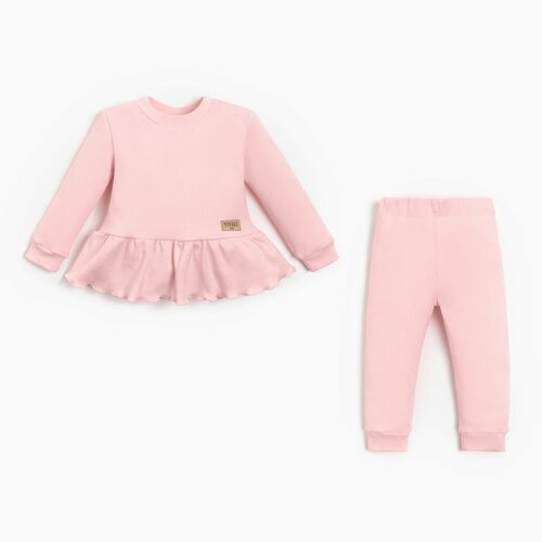 Комплект одежды  Minaku для девочек, джемпер и брюки, повседневный стиль, размер 24, розовый