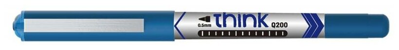 Набор из 12 штук Ручка роллер Deli Think (EQ20030) синий диаметр 0.5мм синие чернила одноразовая ручка стреловидный пишущий наконечник линия 0.35мм