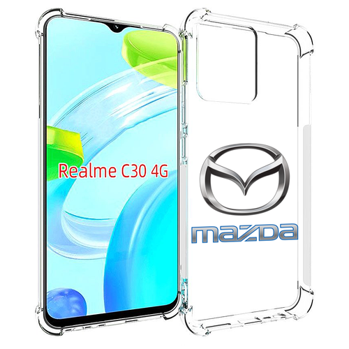 Чехол MyPads mazda-мазда-4 мужской для Realme C30 4G / Narzo 50i Prime задняя-панель-накладка-бампер