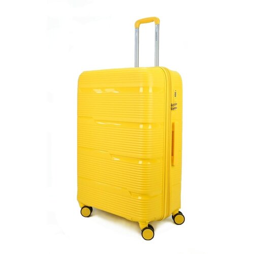 Чемодан Impreza Orlean, 122 л, размер L+, желтый чемодан sweetbags полипропилен пластик abs пластик износостойкий водонепроницаемый увеличение объема 60 л размер s желтый