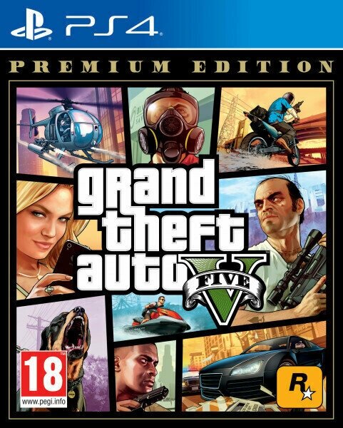 Игра для Sony PS 4 Grand Theft Auto V Premium Edition (GTA 5) (русские субтитры) (PS4)