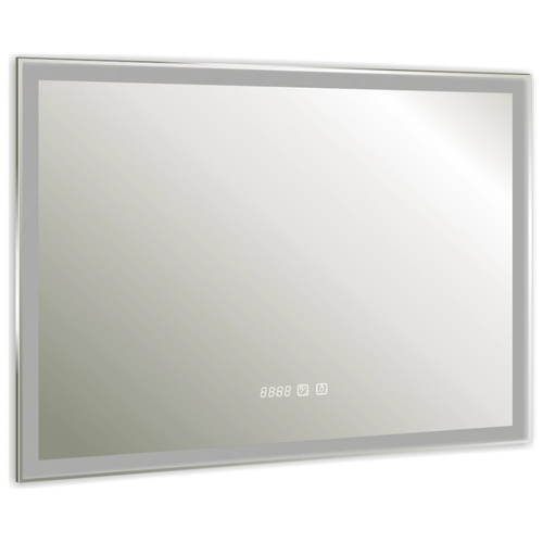 Зеркало Silver mirrors Norma neo 100х80 LED-00002498, антизапотевание, часы