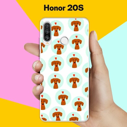 Силиконовый чехол на Honor 20S Узор из такс / для Хонор 20С силиконовый чехол на honor 20s узор из такс для хонор 20с