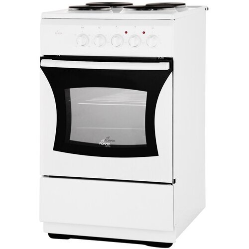 фото Электрическая плита (50-55 см) flama ае14010 white