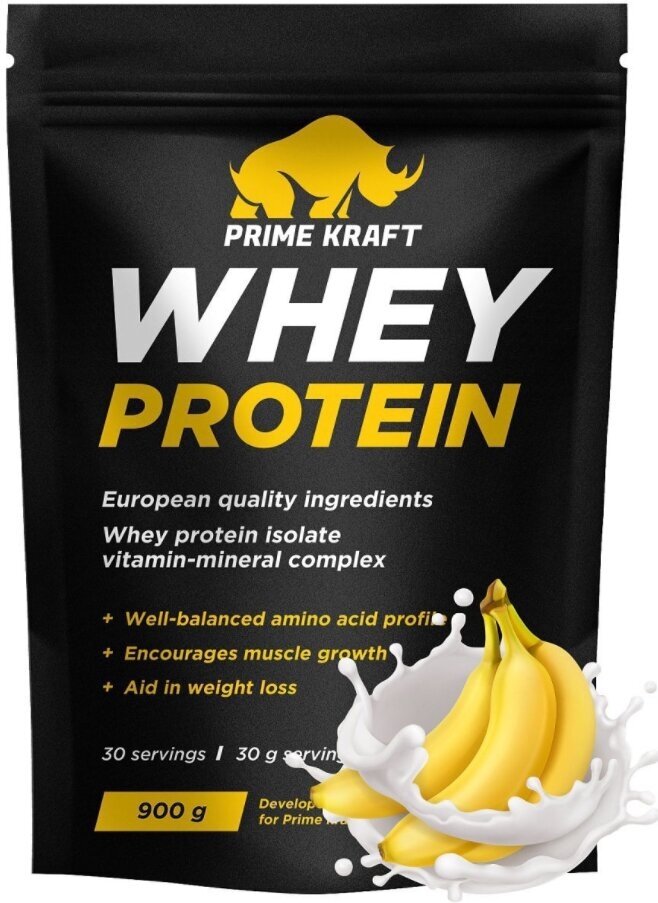 Протеин сывороточный Prime Kraft Whey (900 г) Банановый йогурт