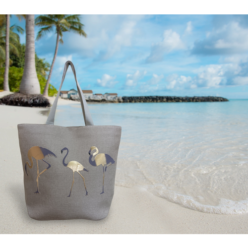 фото Сумка пляжная , фактура гладкая, бежевый, золотой vittovar