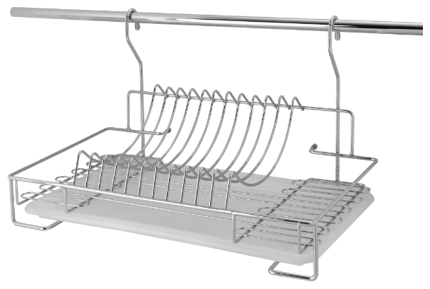 Сушилка для посуды навесная 44x25.8x26 см сталь цвет хром