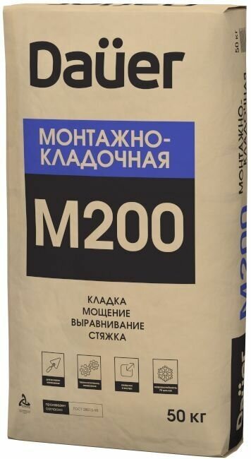 Дауэр смесь М-200 монтажно-кладочная (50кг) / DAUER cмесь М-200 монтажно-кладочная (50кг)