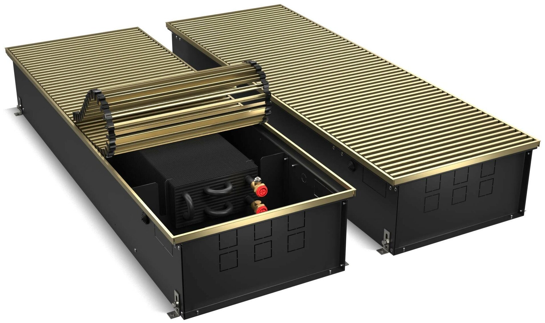 Внутрипольные батареи подходят для помещений с панорамными окнами