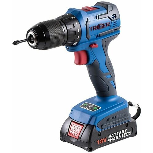 Триггер 20111 шуруповерт аккумуляторный 2Ач 18В TRIGGER 20111 дрель-шуруповерт аккумуляторная 2Ач 18В 1392300₽