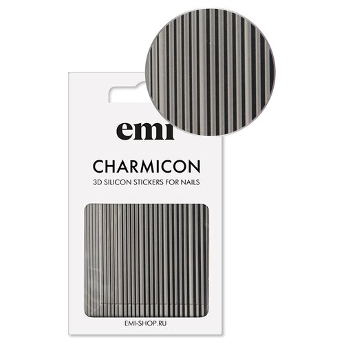 Купить E.Mi, 3D-стикеры №162 Линии черные Charmicon 3D Silicone Stickers, черный