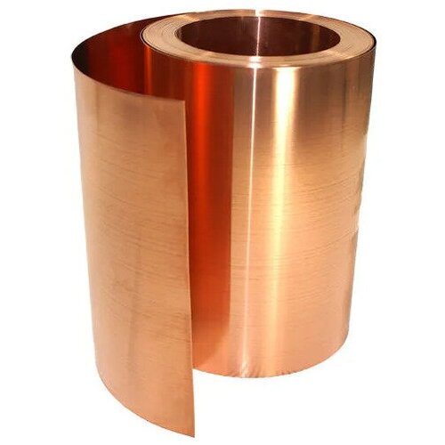 Лента Медная мягкая 03х300 мм в скрутке 500мм50см Медь полоса М1 для кабелей силовых линий клеммы контакты корпуса проводник радиокомпонент в радиатор блесна мормышки 1838₽