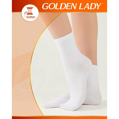 Носки Golden Lady, 3 пары, размер 35-38, белый носки мужские комплект 10 шт модель будни цвет серый 3 пары синий 3 пары черный 4 пары размер 27