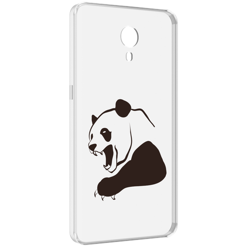 Чехол MyPads злая-панда для Meizu M3 Note задняя-панель-накладка-бампер