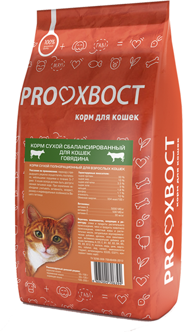 ProХвост корм для кошек говядина 350г - фотография № 6