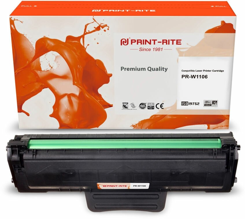 Картридж PRINT-RITE TFHB9GBPU1J, W1106A, черный / PR-W1106