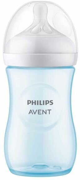 Бутылочка из полипропилена с силиконовой соской средний поток 1 мес. голубая Natural Response Philips Avent 260мл (SCY903/21)