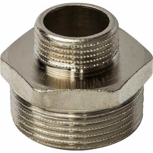 Ниппель переходной STOUT HH 11/4 x 3/4 никелированная латунь SFT-0004-011434 GENERAL FITTINGS ниппель переходной stout hh 2 x 1 никелированная латунь sft 0004 000021 general fittings