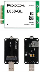Комплект Модем M.2 Fibocom L850-GL cat.9 + Адаптер USB 2.0 для NGFF M.2 модемов