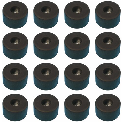 Ножка резиновая, стальная вставка внутри 38 х 20 мм (16 шт)