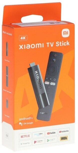 ТВ-адаптер Xiaomi Mi TV Stick 4K, черный, EU