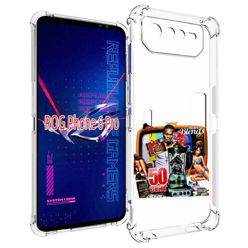 Чехол MyPads 50 Cent - Retro 50 Cent Blends для Asus ROG Phone 6 Pro задняя-панель-накладка-бампер